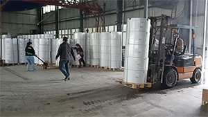 NCR Carbonless Paper Loading to Container